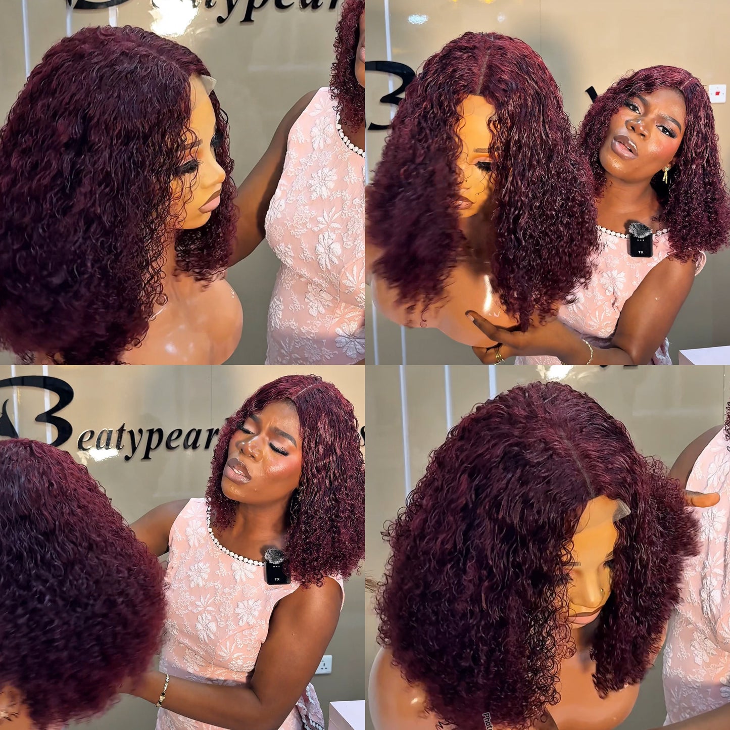 Deal B2
Burgundy pixie curl's
Hair type; human hair blend
Maintenance; water, leave-in conditioner & wide mouthed brush
Length; 20"