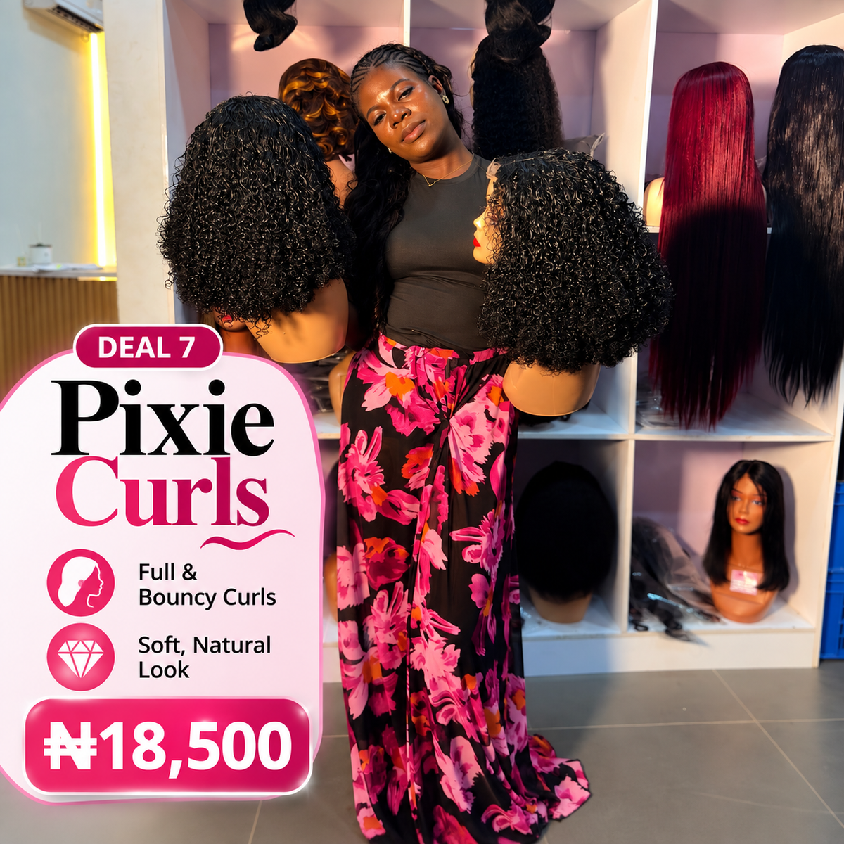 Deal 7
Pixie curls
Hair blend