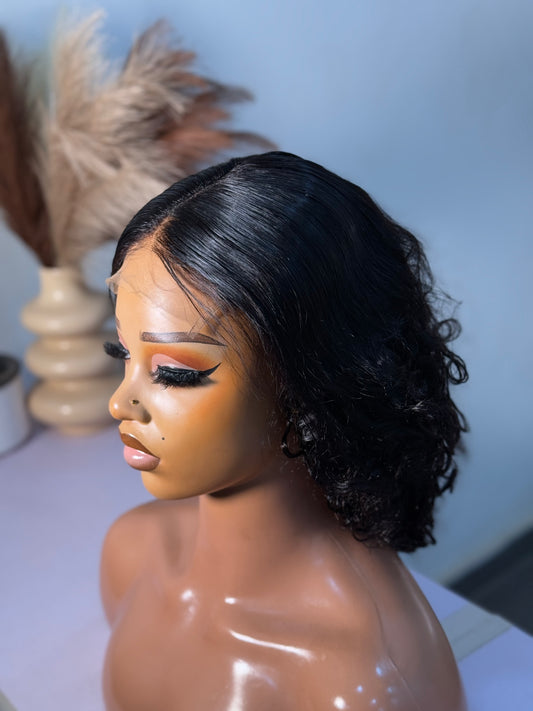 Deal B33                                     Half cast fumi curls 
Unit; luxury wig
Maintenance; leave in conditioner, water, and wide mouthed brush
Length: 14"
