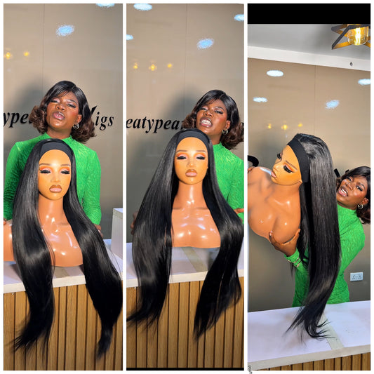 Deal B30
Premium band wig
Hair type; human hair blend
Length; 30