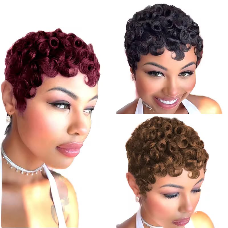 Deal 15
Wig CHIOMA
100% human hair 
Available in black, gold, wine & orange ginger